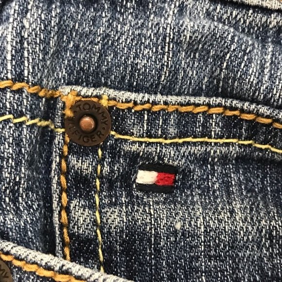 Tommy Hilfiger Hope Jeans Straight Mid-Rise Blue Denim Medium Wash Y2K Size 2 - Picture 8 of 16